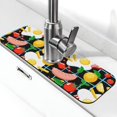 Faucet Mat for Kitchen Sink Lemon Tomato Potato Sausage Fast Drying