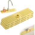 thumbnail image 1 of Faucet Mat for Kitchen Sink - Premium Silicone Sink Splash Guard & Draining Mat - Multipurpose Sink Protector and Organizer - Ideal Kitchen Accessories for Hygienic and Tidy Spaces (3,Yellow), 1 of 5