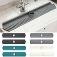 thumbnail image 1 of Faucet Mat for Kitchen Sink, Upgraded Foldable Silicone Faucet Mat, Silicone Sink Splash Guard Behind Faucet, Faucet Draining Mat for Kitchen Sink Keeping Countertops Dry White, 1 of 8