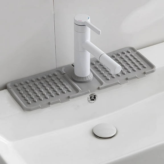Faucet Mat for Kitchen Sink - Upgraded Silicone Splash Guard with Fast Drying Properties - Protective Sink Tray Ideal for Stone Sinks in Kitchen & Bathroom