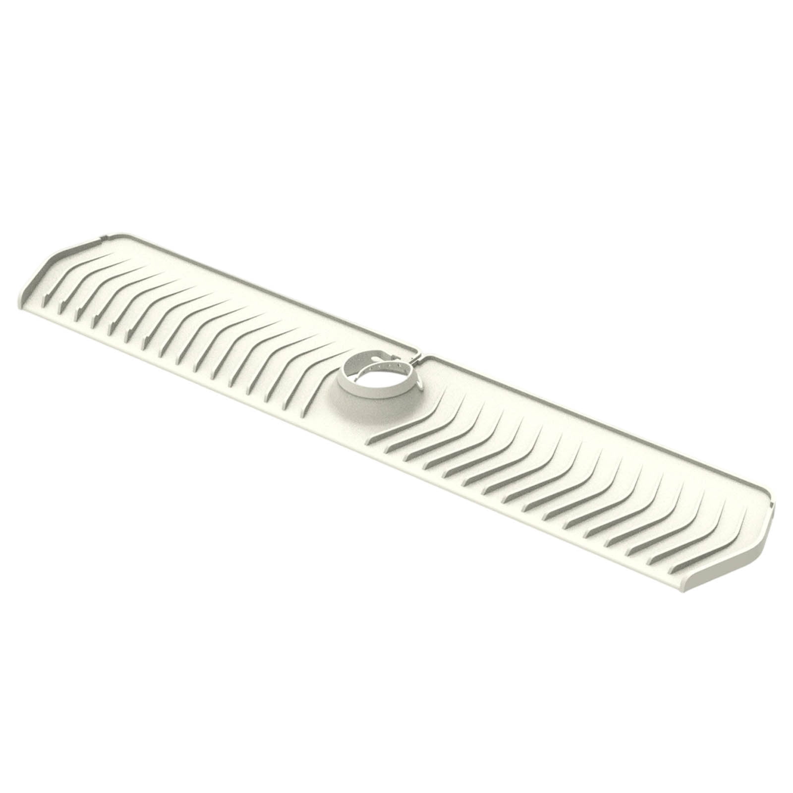Faucet Mats for Kitchen Sink 30in Longer Silicone Sink Splash Guard Fast Self-draining Fast Drying Tidy Faucet Mat Splash Guard Draining Mat White
