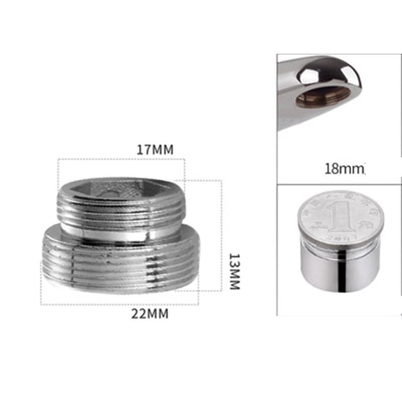 Faucet Metal Adaptor Inside Thread Water Saving Kitchen Tap Aerator Connector