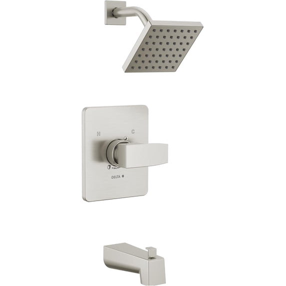 Faucet Modern Matte Shower Faucet Tub and Shower Trim Kit with Single-Spray Touch-Clean Shower Head Matte (Valve Not Included)