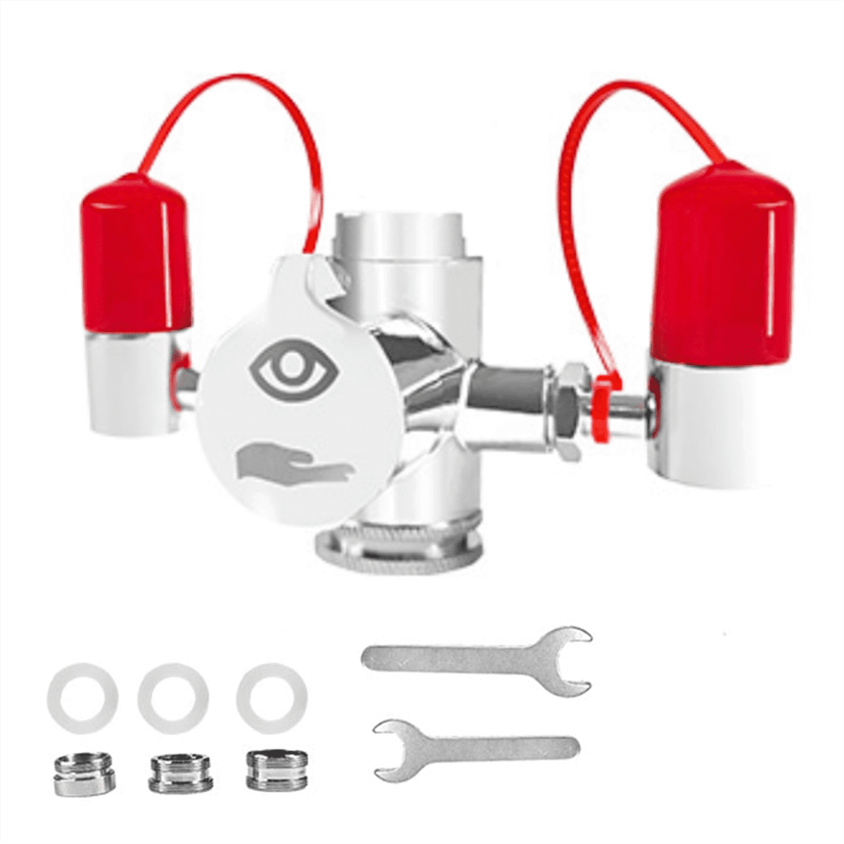 Faucet Mounted Eyewash Station with Cover,Reliable First-AID Emergency Eye Wash Unit for Sink Attachment Lab,Factory