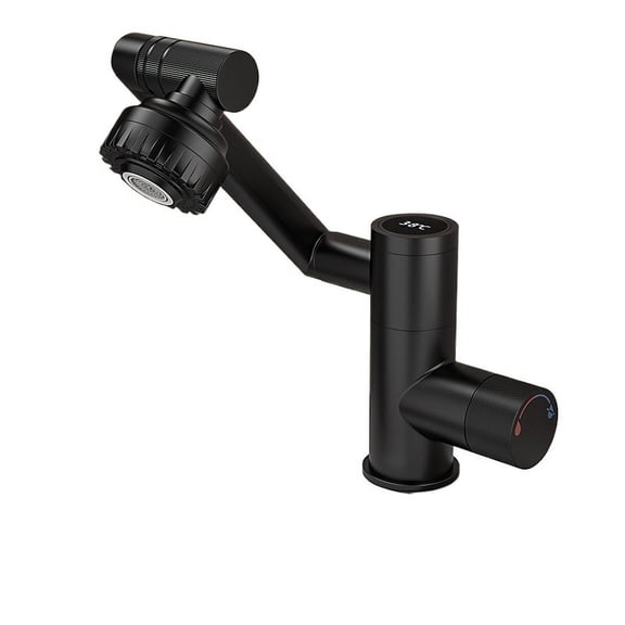 Faucet Mounted Wash Sink Smart Hydropower Basin, Hot Cold Water Mixer Tap Multifunction Hydropower, Digital Display Basin Faucet