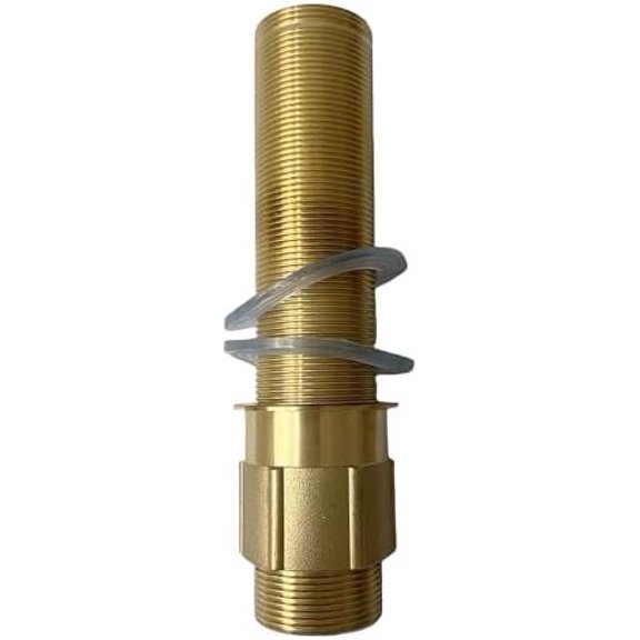 Faucet Nipple with Locking Nut and Washers 6 inch Extra Length Shank Nuts Faucet Tap Extension Threaded Pipe Mounting Hardware Part 15cm