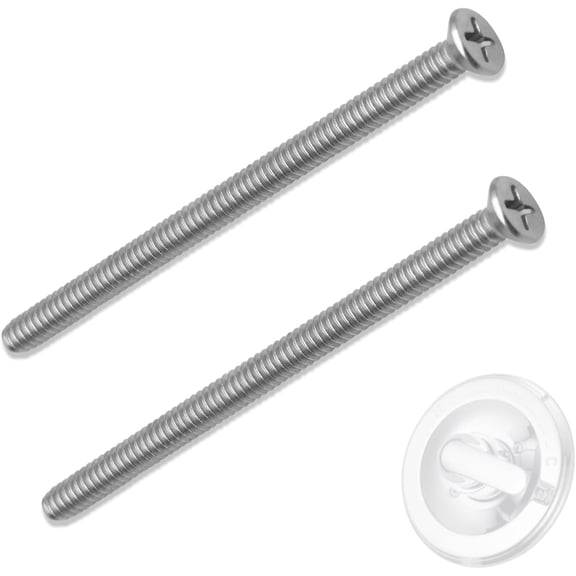 Faucet RP196 Escutcheon Screws Replacement Fits for Delta 2-Pack | Compatible with Delta Shower Trims.for Deep or Thick Wall Installations.10-24 Thread.Metal Construction.for One Trim Plate