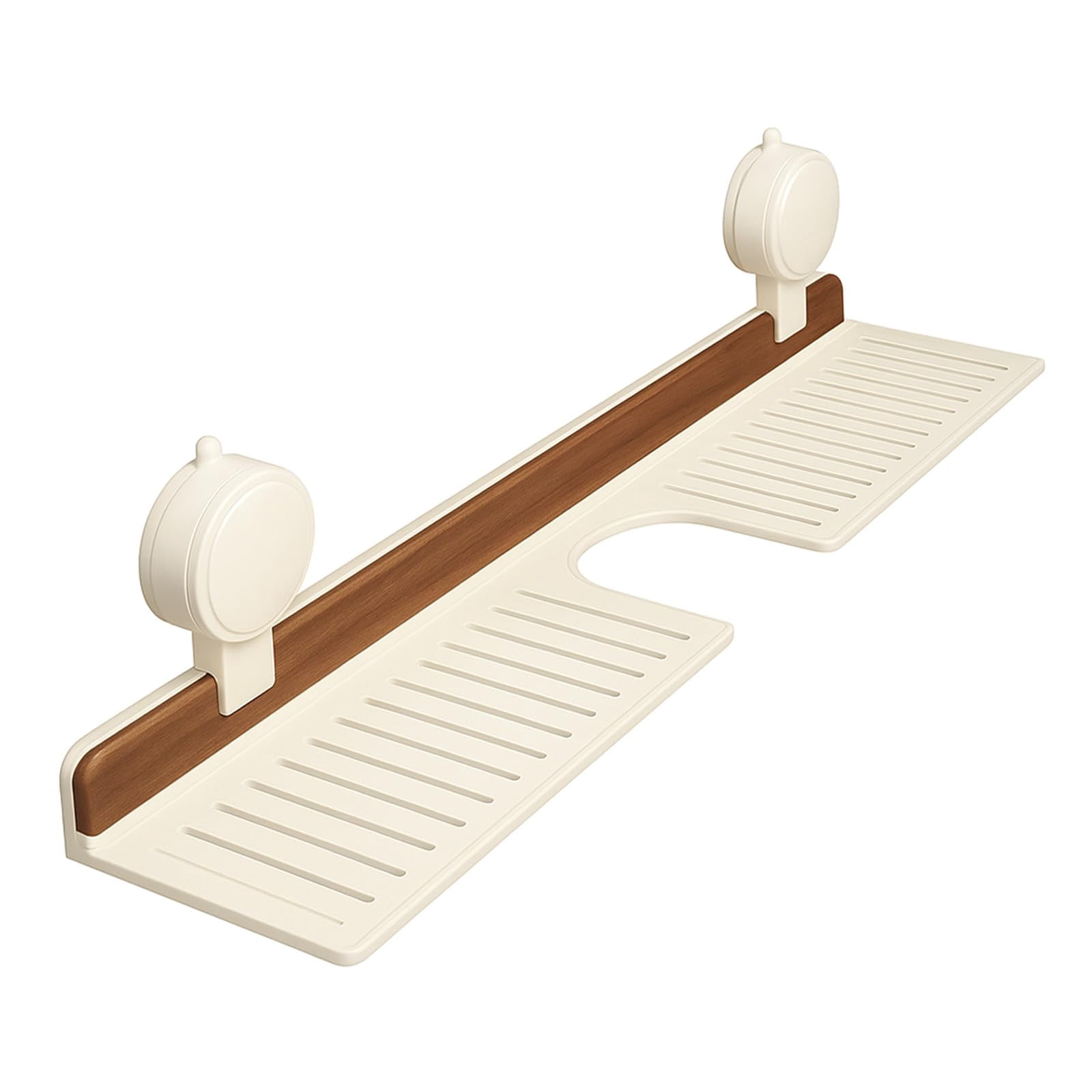 Faucet Rack for Bathroom Sink, Over-Faucet Organizer with Suction Cups, No Drill Removable Sink Shelf for Bathroom & Kitchen Storage