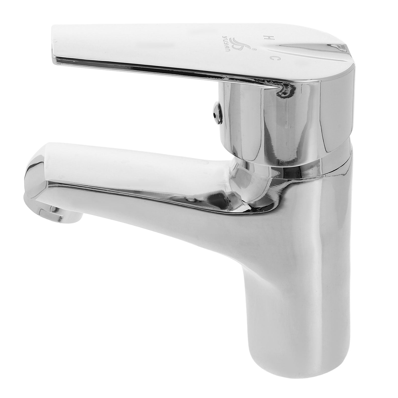 Faucet Single Hole Faucet Hot Cold Water Tap for Bathroom Toilet Kitchen Sink (Silver)