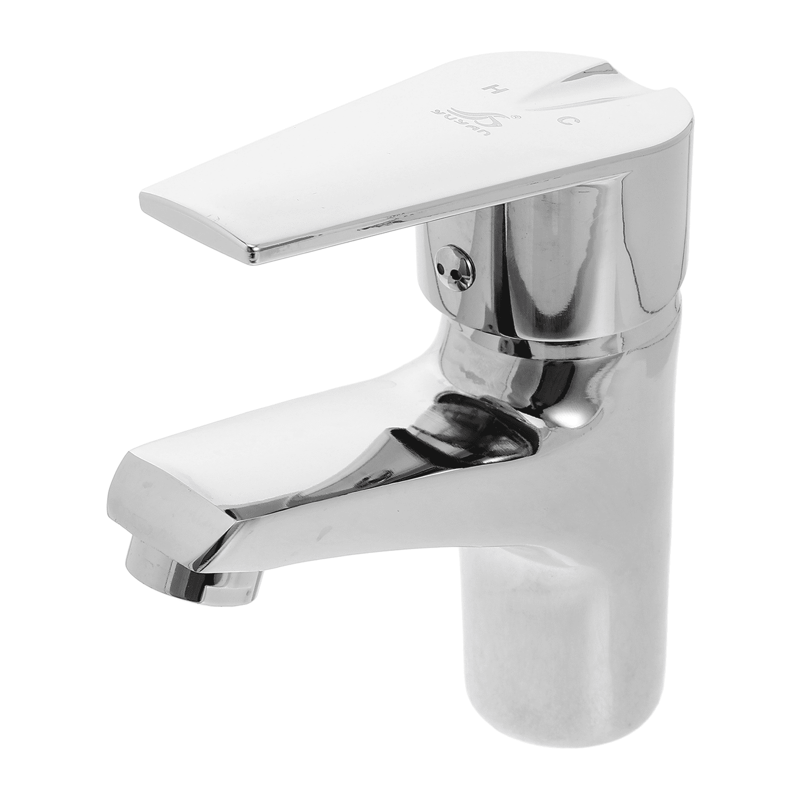 Faucet Single Hole Faucet Hot Cold Water Tap for Bathroom Toilet Kitchen Sink (Silver)