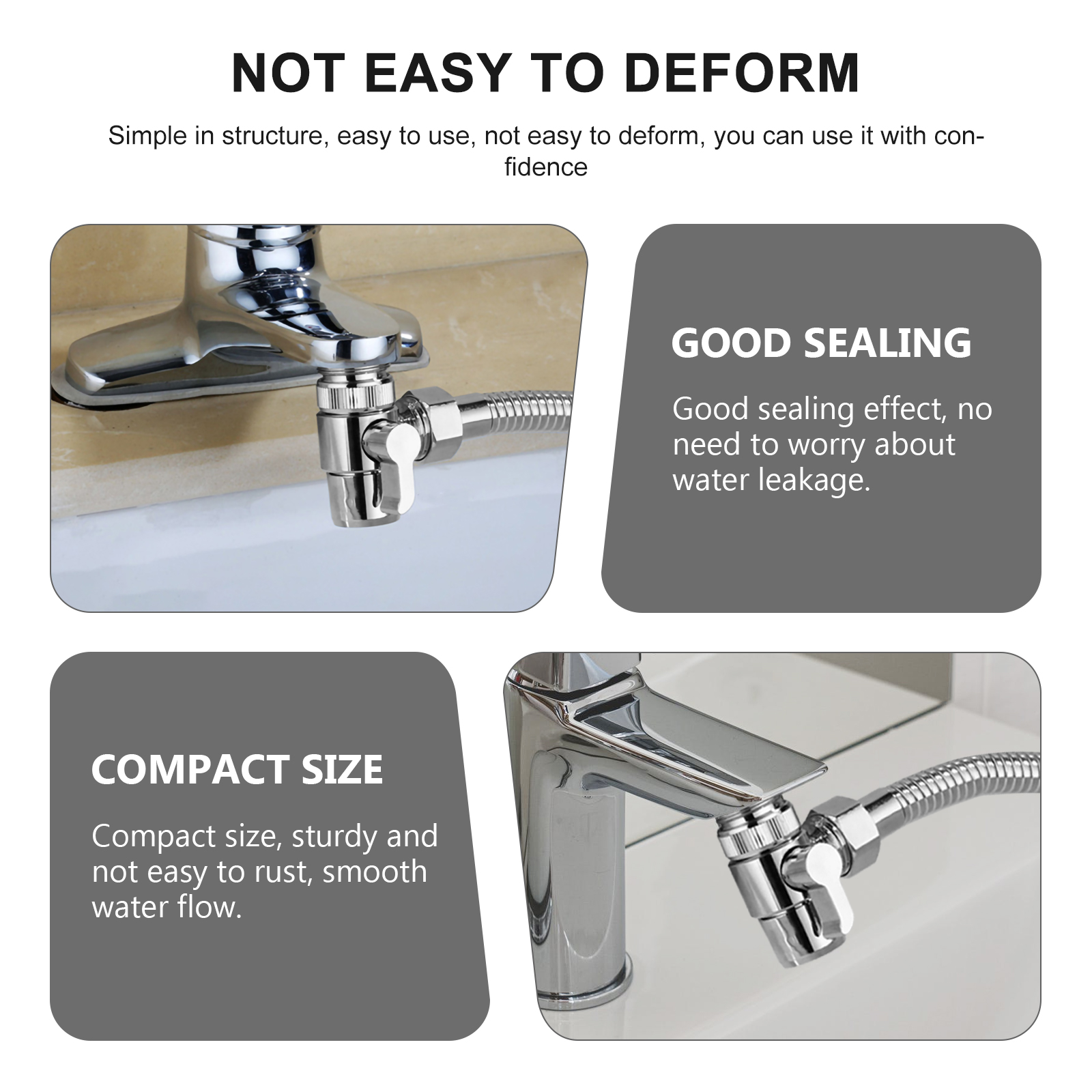 Faucet Splitter Washing Machine Faucet Adapter Copper Faucet Connector