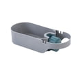 thumbnail image 1 of Faucet Sponge Holder, Hollow Bottom Designed Quickly Drain Water, Keep Sponges Soap Dish Cloths Brushes Sink Drain Rack (Grey), 1 of 4