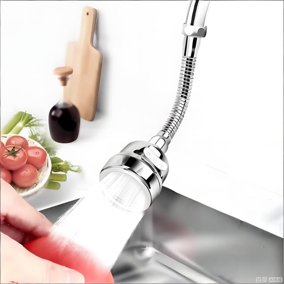 Faucet Sprayer Attachment，Kitchen Faucet Head Replacement 360° Rotatable 3-Speed Faucet Extender with Universal Aluminum Adapter for Kitchen Sink