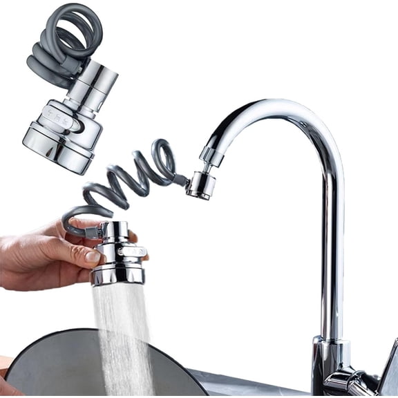 Faucet Sprayer Attachment,Kitchen Sink Sprayer, Sink Sprayer Attachment for Faucet,Kitchen Faucet Sprayer Attachment with Stretchable Hose, Faucet Extender for Kitchen Sink with 3 Water Outlet Modes