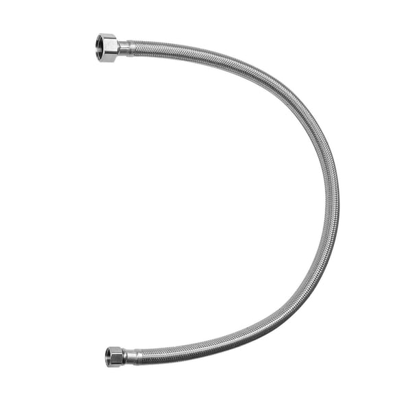 Faucet Supply Line 24 Inch, 2 Pack - Braided Stainless Steel Connector, 3/8" Comp x 1/2" FIP, Lead-Free, Hot & Cold Water