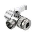 thumbnail image 1 of Faucet Valve Diverter Sink Valve Water Tap Splitter Adapter For Washing Machine. (silver)(1pcs), 1 of 5