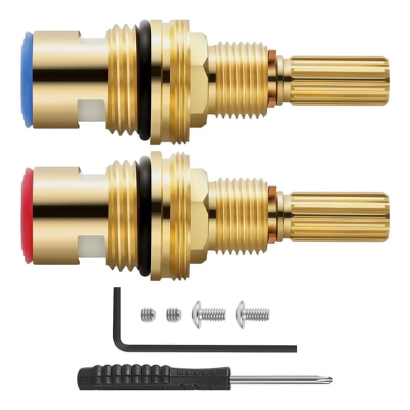 Faucet Valves Replacement Hot And Cold Water Spools Brass Ceramic Disc Cartridges for Washroom Basins Tap Enduring