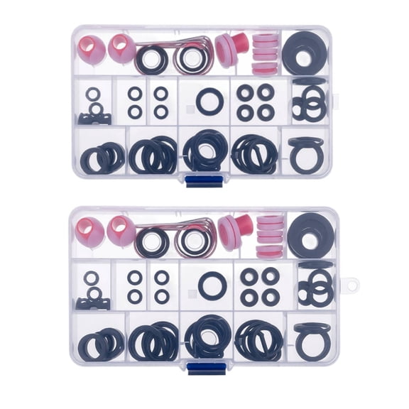 Faucet Washer Kit Faucet Gasket O-Ring Kit Rubber Pipe Hose Leak-Proof Sealing Washer Silicone for Plumbing Plug Repair(2pcs)