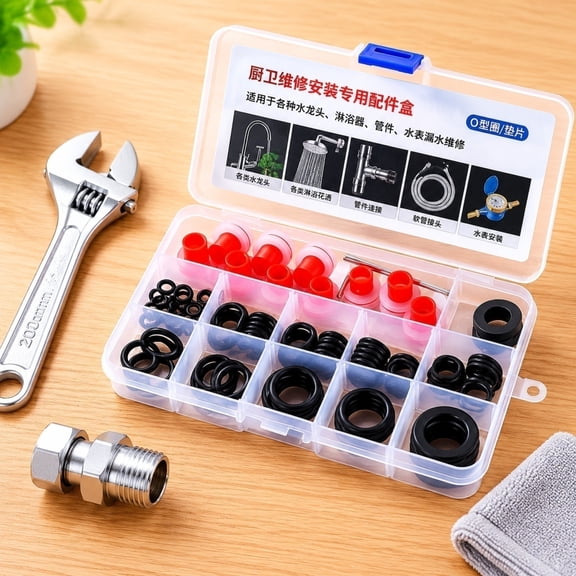 Faucet Washer Kit Faucet Gasket O-Ring Kit Rubber Pipe Leak-Proof Sealing O Ring Washer Silicone for Plumb Plug Repair(2pcs)