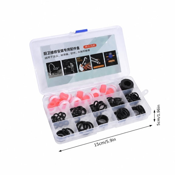 Faucet Washer Kit Faucet Gasket O-Ring Kit Rubber Pipe Leak-Proof Sealing O Ring Washer Silicone for Plumb Plug Repair