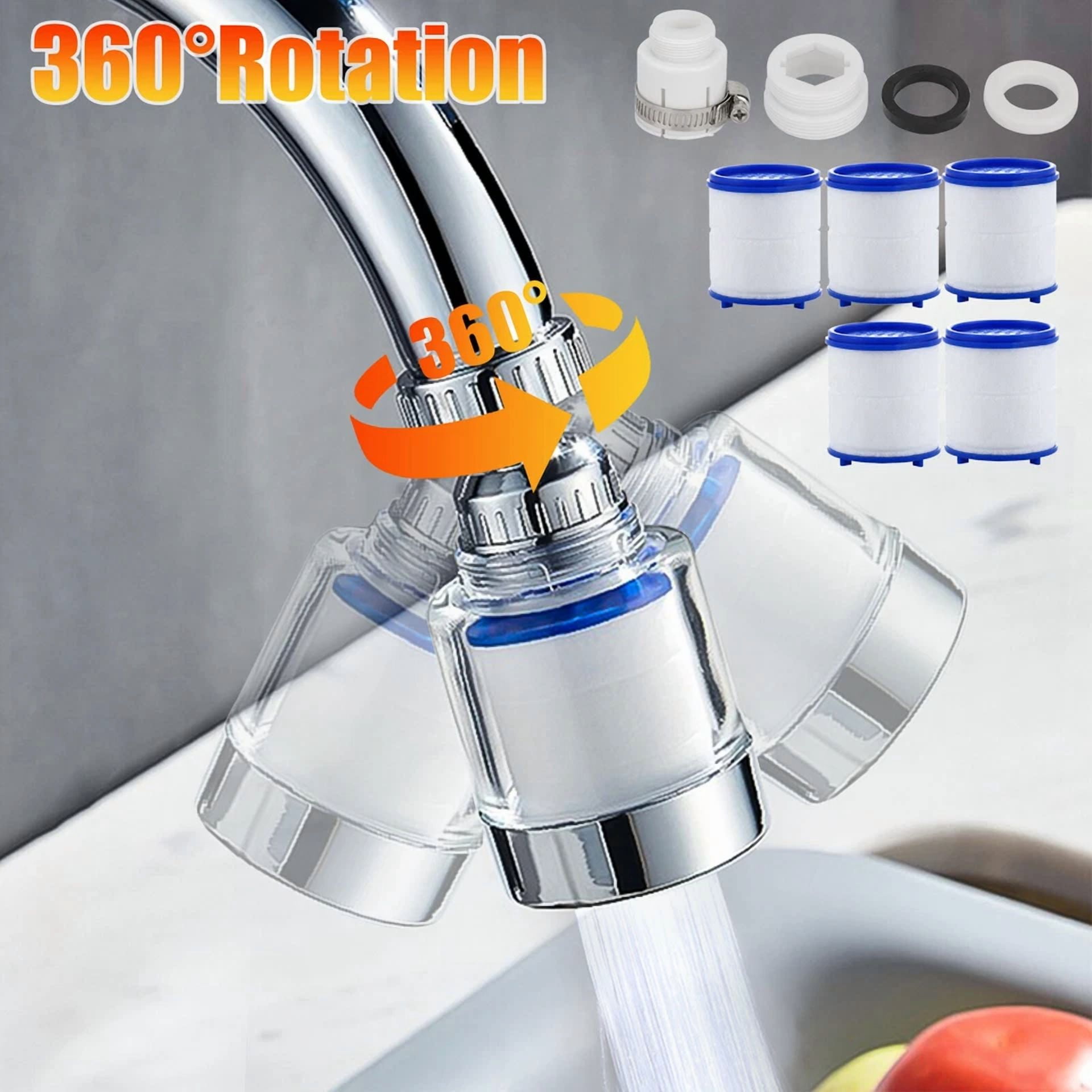 Faucet Water Filter Tap Filtration Kitchen Sink Mount Purifier System 360Rotate
