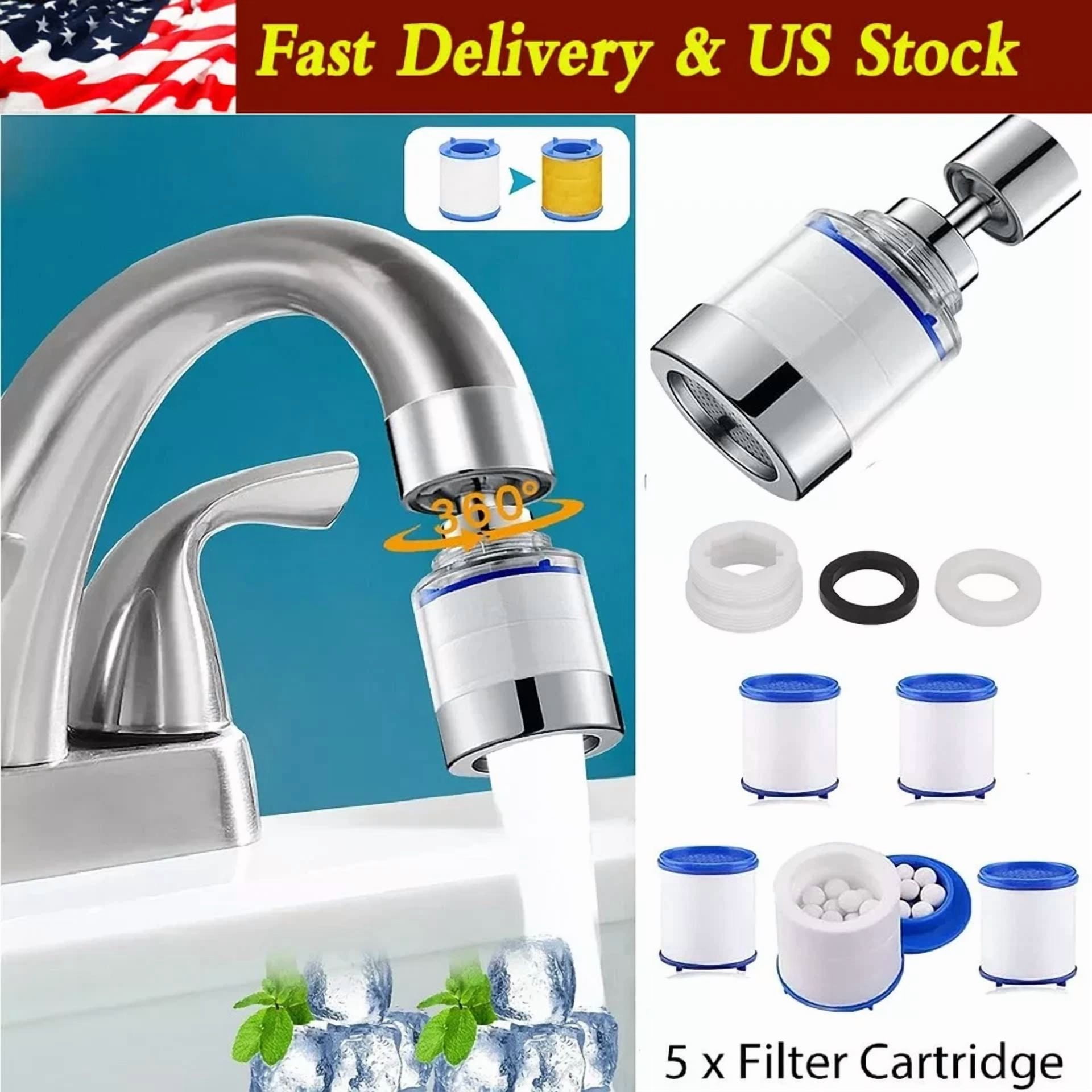 Faucet Water Filter Tap Filtration Kitchen Sink Mount Purifier System 360Rotate