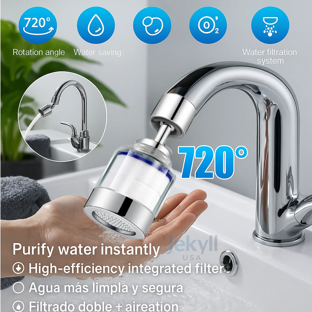 Faucet Water Filter Tap Filtration Kitchen Sink Mount Purifier System 4 Layers