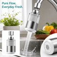 thumbnail image 1 of Faucet Water Filter for Kitchen Sink with Stainless Steel Mesh Core, 1-Pack, Silver and Clear, for Home Tap Water Filtration, 1 of 6