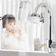 Faucet Water Purifier for Kitchen Sink | Microfiltration Ceramic & Activated Carbon Filter | 7-Stage System | No Electricity or Wastewater | ABS Food-Grade | See-Through Window | 1 Unit