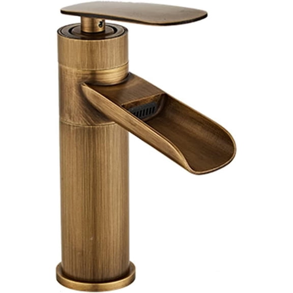 Faucet Waterfall tap Bathroom faucets Bathroom Sink Faucet Single Hole Tall Single Handle one Hole Bathroom Faucet Black Faucet Bathroom for Washbasin,White B