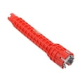 thumbnail image 1 of Faucet and Sink Installer, 5 in 1 Multi-purpose Wrench Plumbing Tool for Toilet Bowl Bathroom Basin, Red, 1 of 6