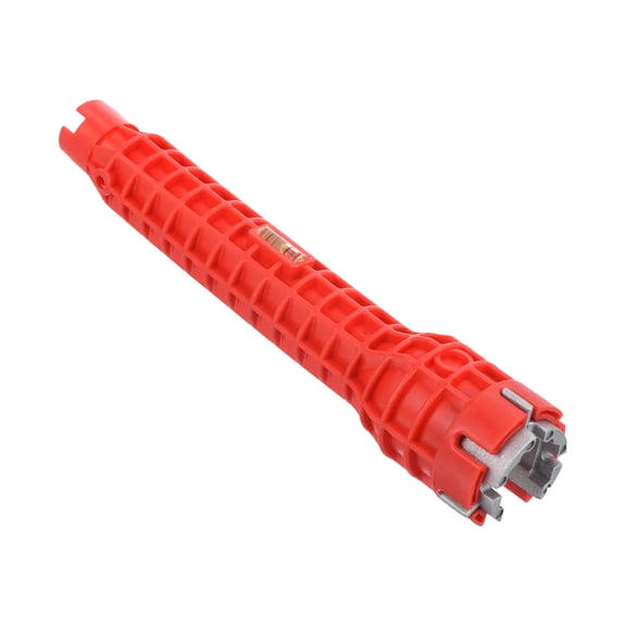 Faucet and Sink Installer, 5 in 1 Multi-purpose Wrench Plumbing Tool for Toilet Bowl Bathroom Basin, Red