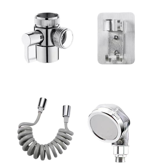 Utility Extended Flexible Faucet Attachment with Hd Shower Hose for Hair Washing Indoor Outdoor Kitchen Bathroom Cleing Rinsing Sprayer Tool Kit