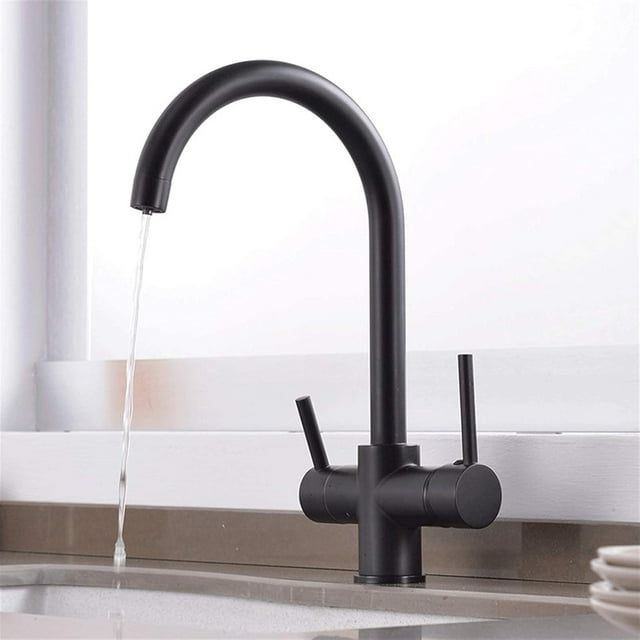 Faucets,Modern Kitchen Faucet,Rotating,Water Filter Tap Kitchen Drinking Taps Sink Mixer Brass Swivel Spout with 2 Handles