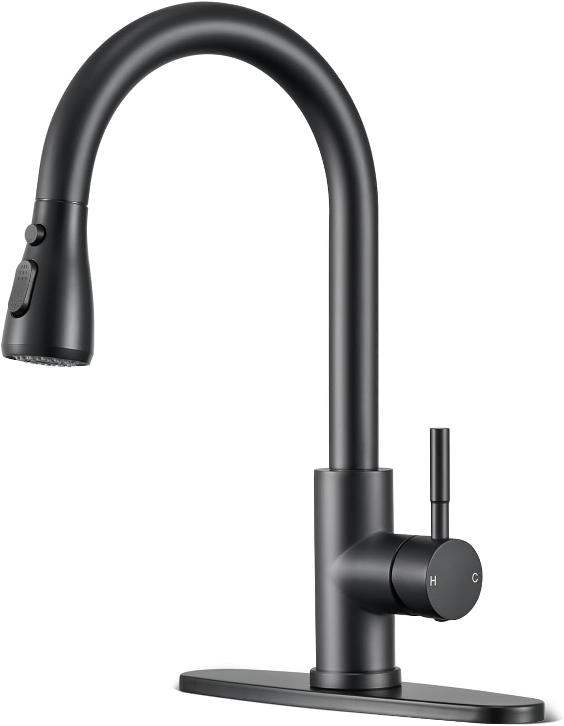 SOKA High Arc Kitchen Faucet With Pull-Down Sprayer - Single Handle Touch Control - Gold Industrial Style - Fits 1 Or 3 Hole Sinks