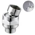 thumbnail image 1 of Faucets,Shower Head Swivel Adapter, 360° Adjustable Stainless Steel Ball Joint with G1/2 Connection, No Tool Installation Shower Arm Extension for Most Rainfall Shower Heads, 1 of 8