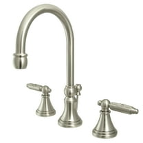 Kingston Brass Governor Two Handle 8" to 16" Widespread Lavatory Faucet with Brass Pop-up