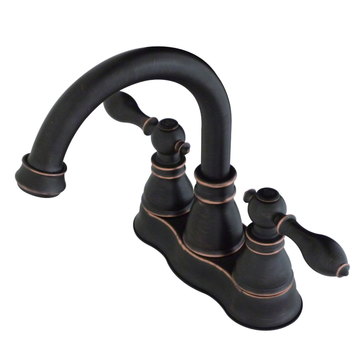 Naples Bronze Traditional Two-Handle Centerset Bathroom Faucet
