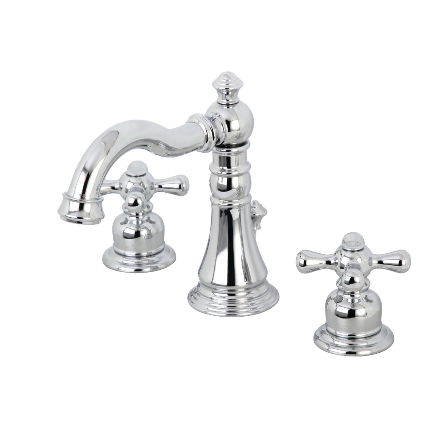 Polished Chrome Traditional Victorian Widespread Bathroom Faucet