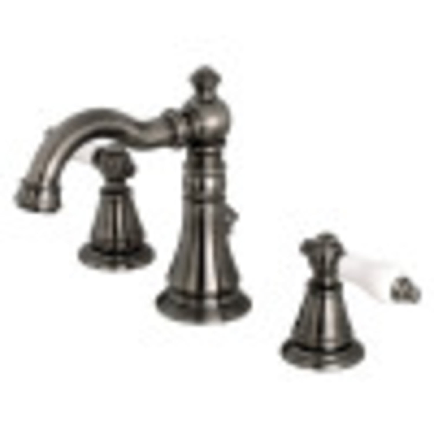 Black Stainless Steel Traditional Widespread Bathroom Faucet