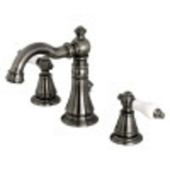 Fauceture FSC1974PL English Classic Widespread Bathroom Faucet, Black Stainless