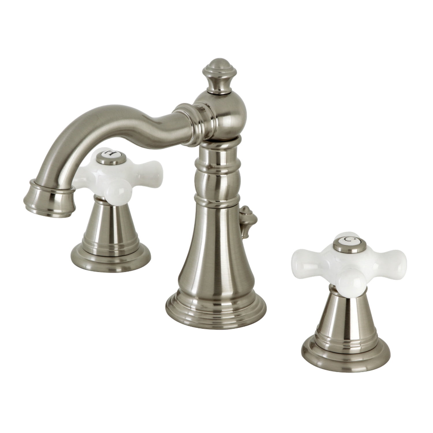 Victorian Elegance 8'' Widespread Brushed Nickel Bathroom Faucet