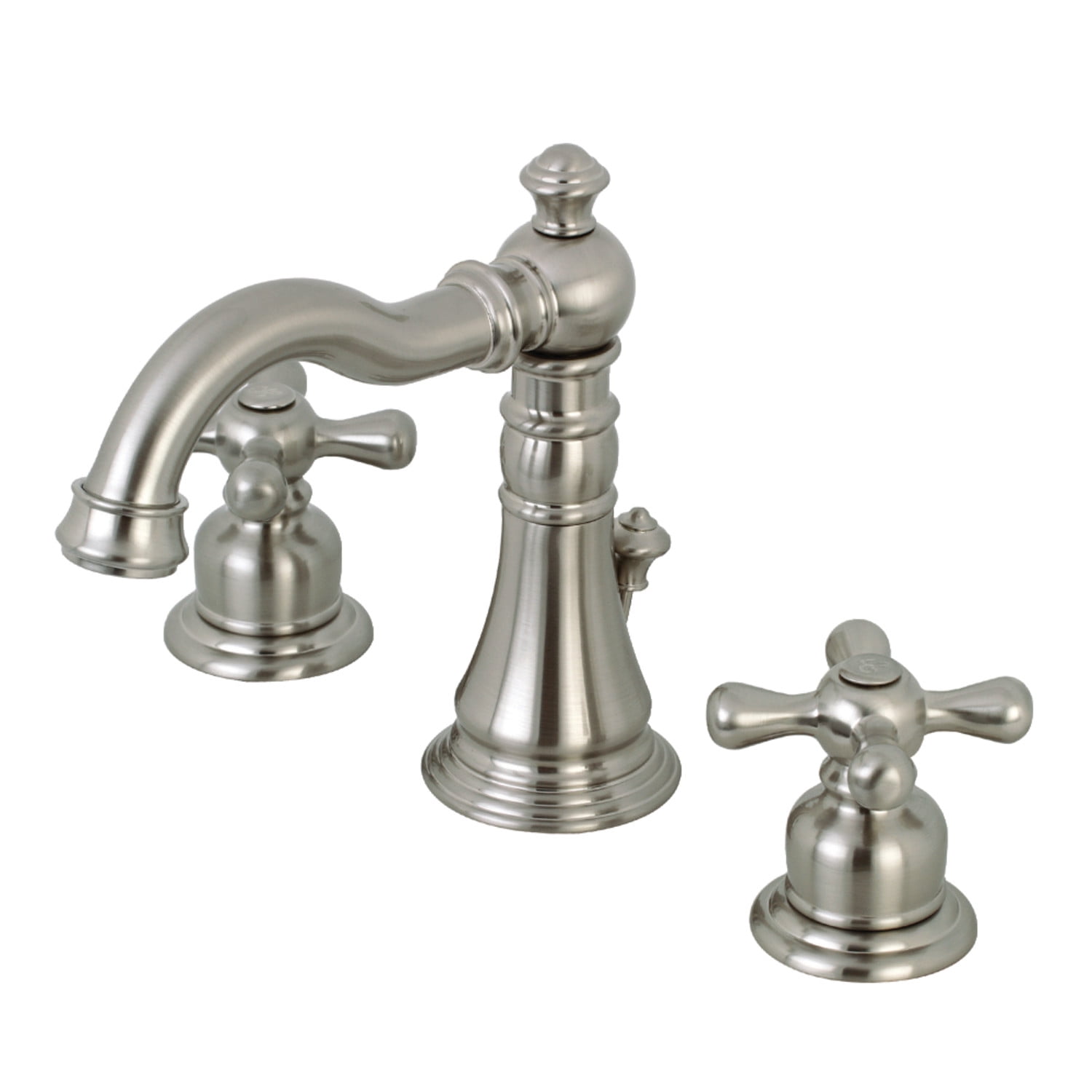 Brushed Nickel Traditional Victorian Widespread Bathroom Faucet
