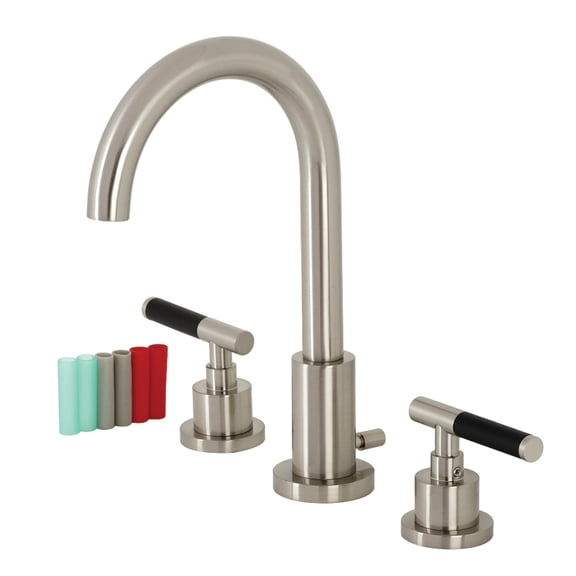 Fauceture FSC8928CKL Kaiser Widespread Bathroom Faucet with Pop-Up Drain, Brushed Nickel