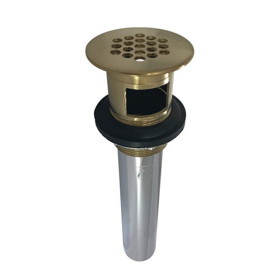 Brass, Bathroom Sink Drain, Grid Drain with Overflow KB5007