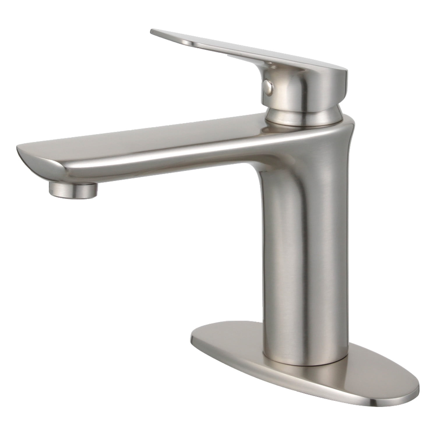 Frankfurt Brushed Nickel Single-Handle Bathroom Faucet with Deck Plate