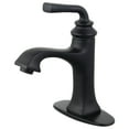 thumbnail image 1 of Fauceture LS4420RXL Restoration Single-Handle Bathroom Faucet with Push-Up Drain and Deck Plate, Matte Black, 1 of 2