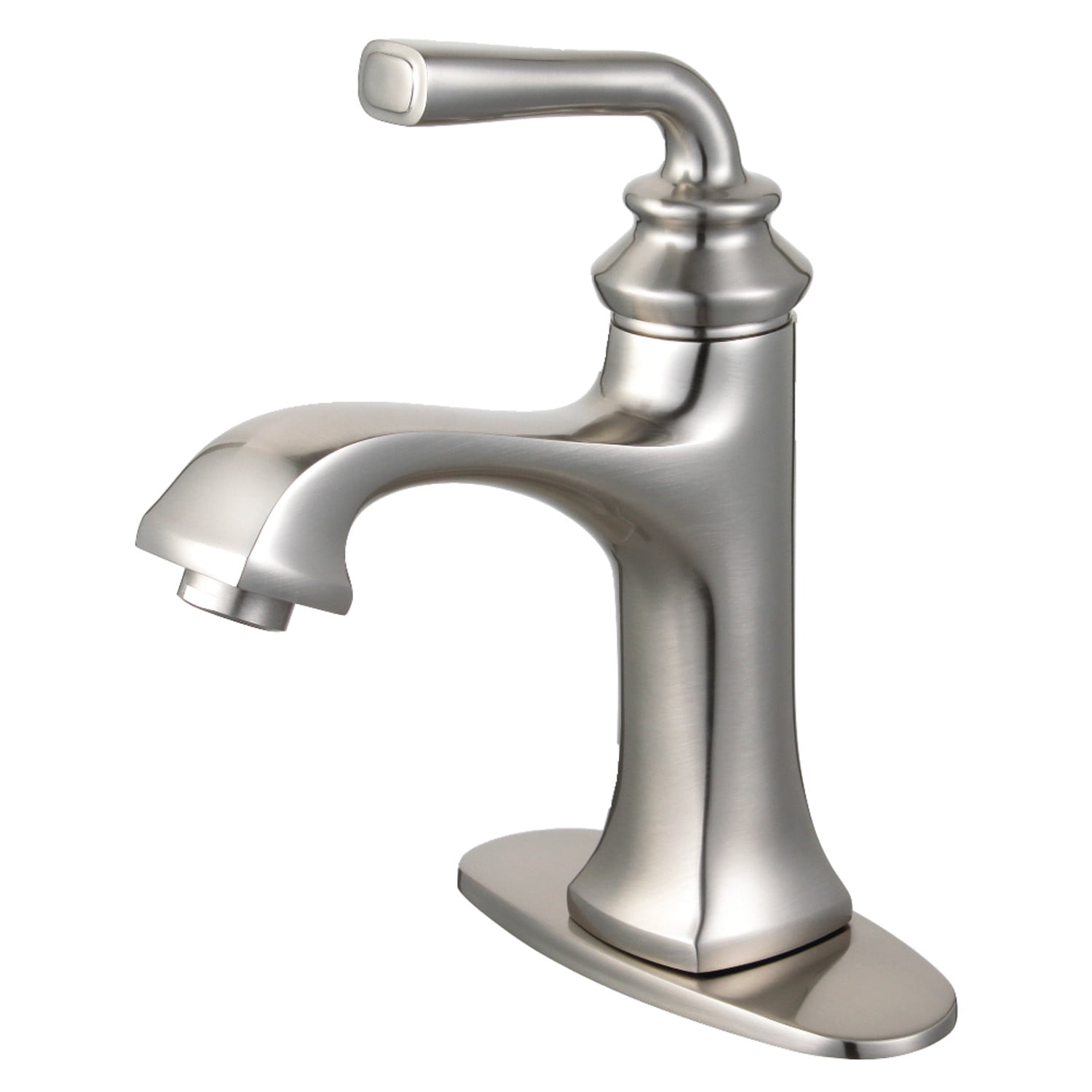 Brushed Nickel Single-Handle Deck Mount Bathroom Faucet