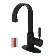 Fauceture LS8210DKL Kaiser Single-Handle Bathroom Faucet Drain, Matte Black