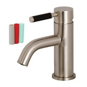 Fauceture LS8228DKL Kaiser Single-Handle Bathroom Faucet with Push Pop-Up, Brushed Nickel